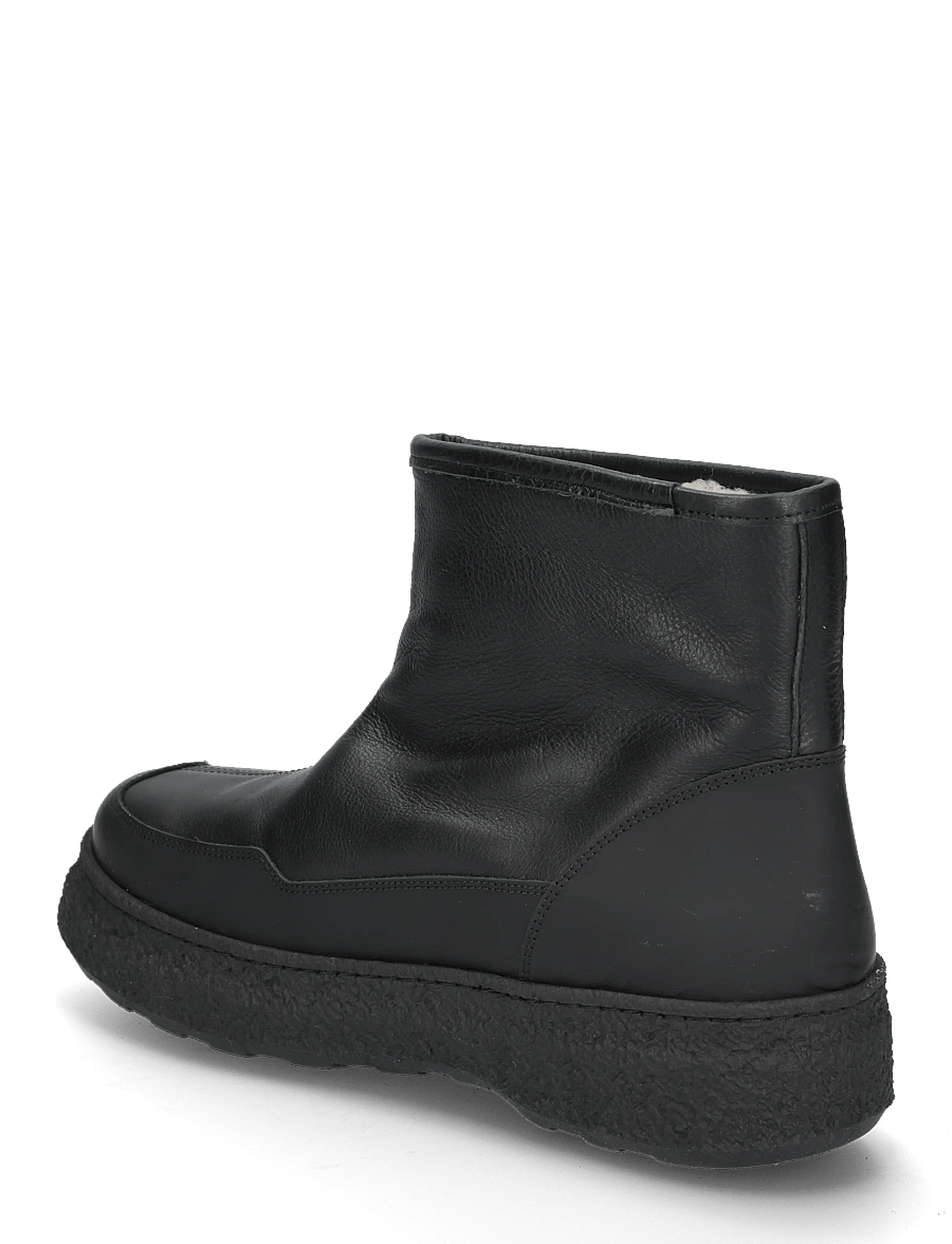 Garment Project - Nico - Black Leather / Shearling - winterstiefel - black - 1
