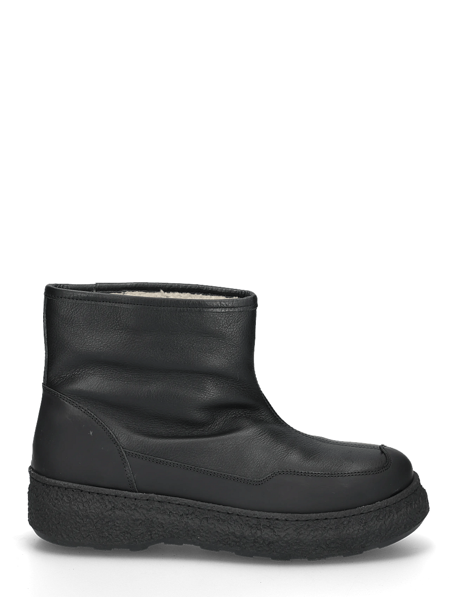 Garment Project - Nico - Black Leather / Shearling - winterstiefel - black - 2