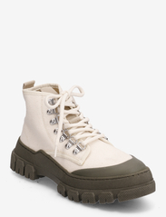 Garment Project - Twig High - Off White / Army - laced boots - off white - 0