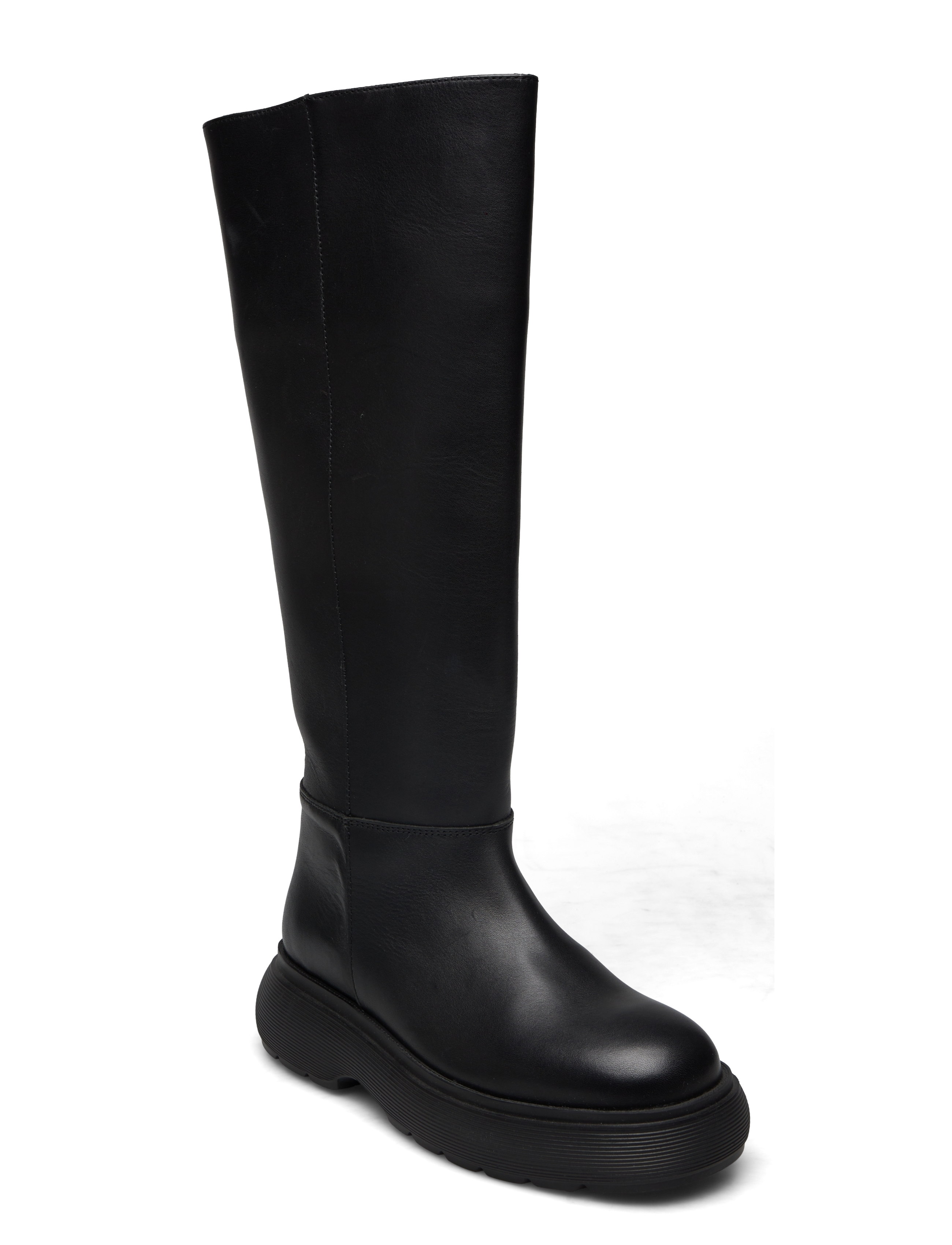 Cloud High Boot - Black Leather - BLACK