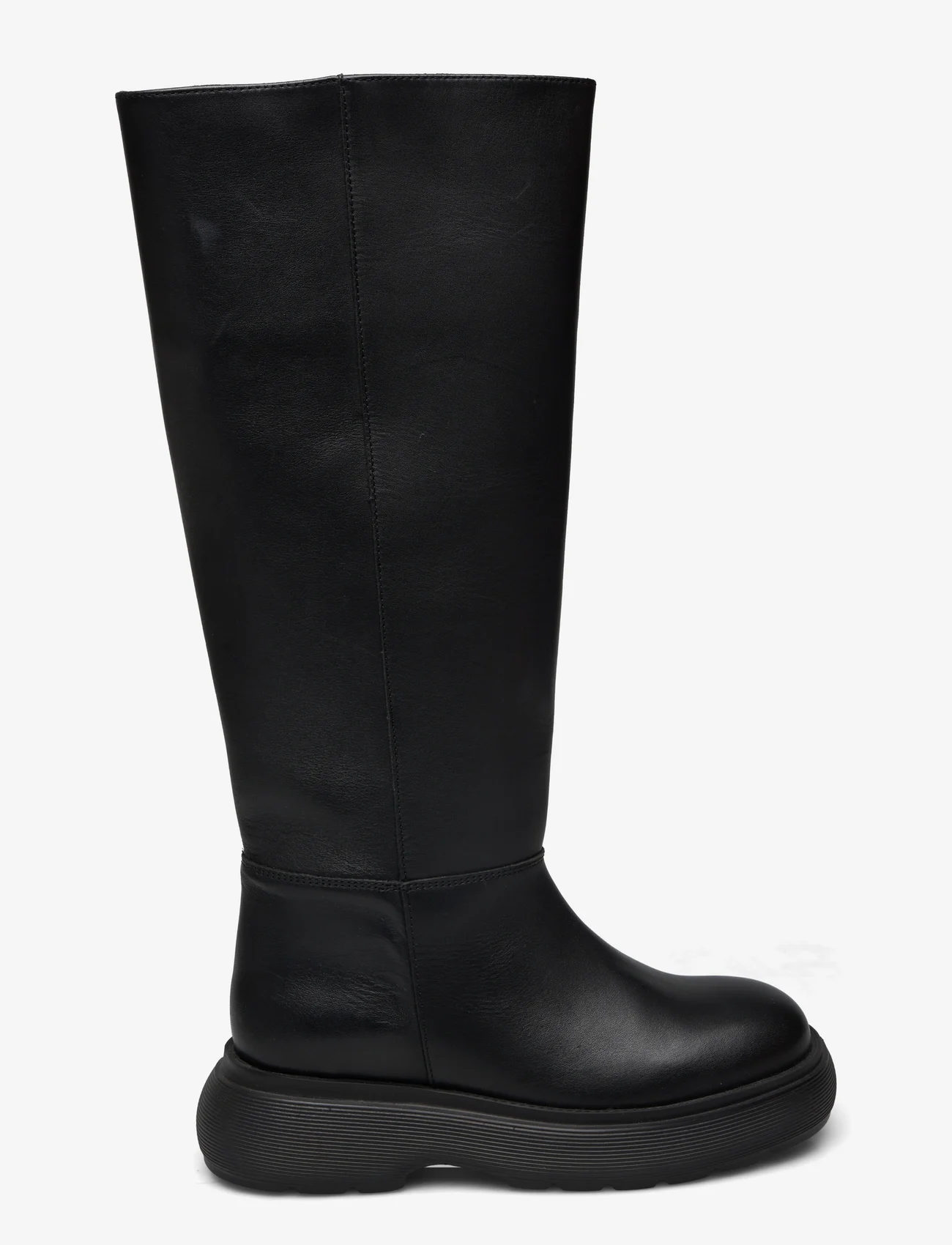 Garment Project - Cloud High Boot - Black Leather - pitkävartiset saappaat - black - 1