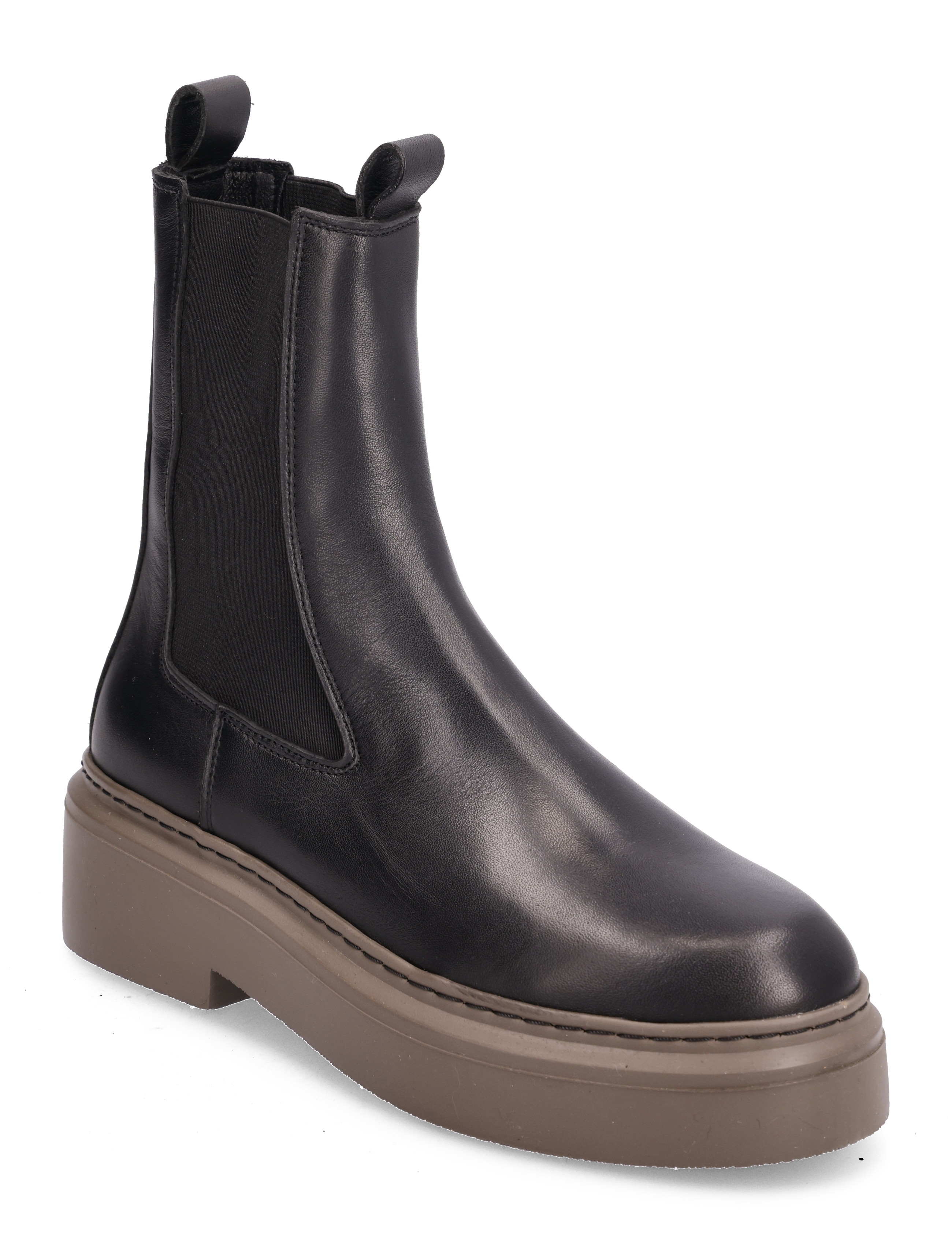 Garment Project - June Chelsea - Black Leather / Brown Sole - black - 0