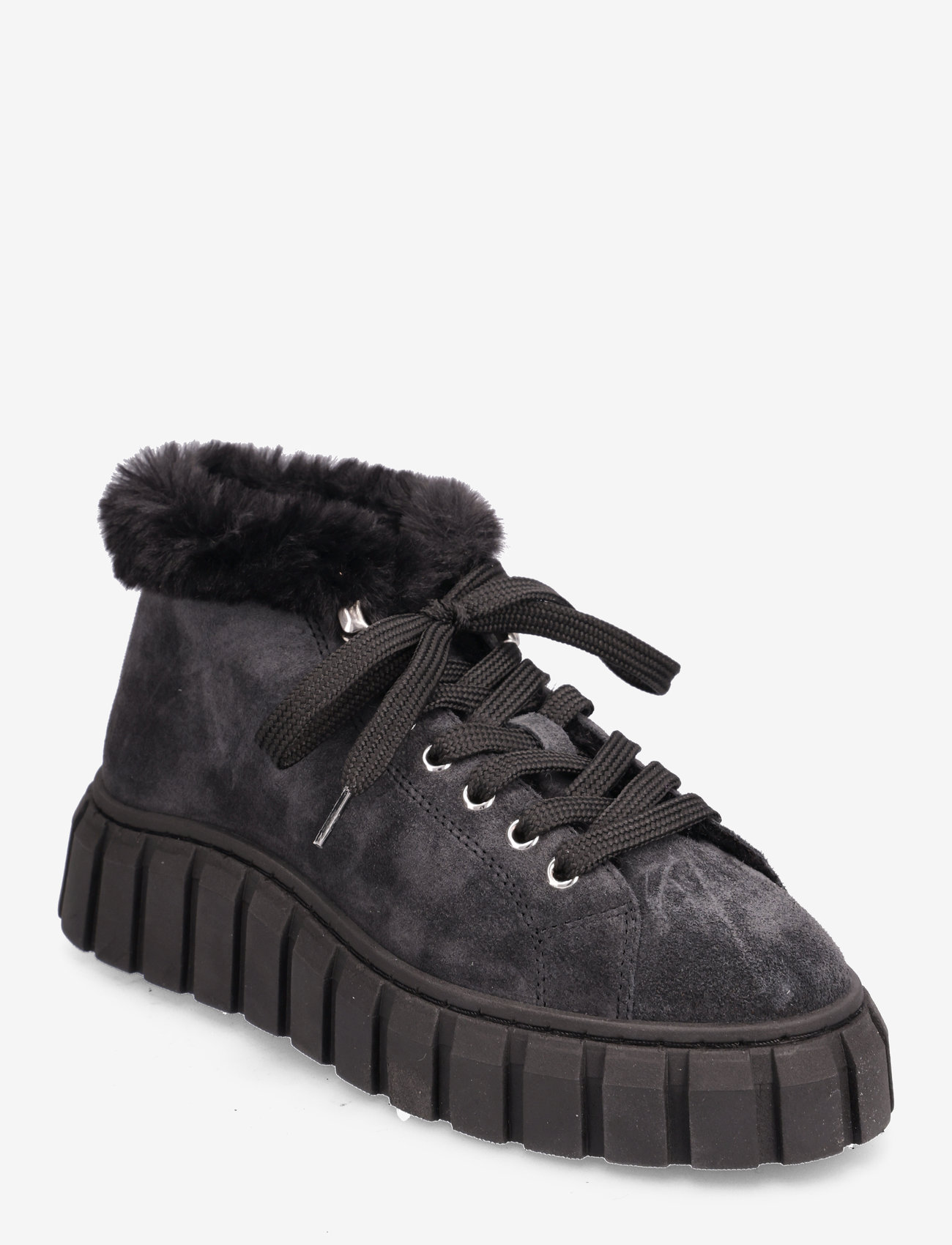 Garment Project - Balo Sneaker Boot - Black/Black Suede - chunky sneakers - black - 0
