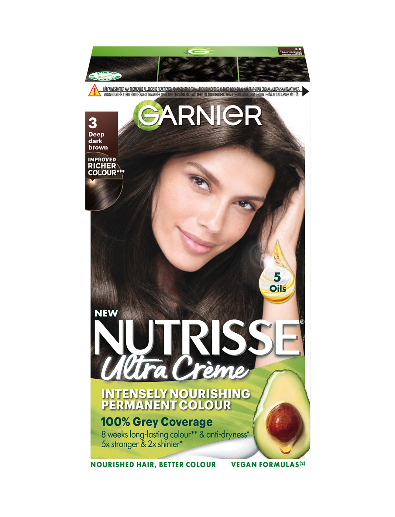 Garnier Garnier Nutrisse Ultra Crème 3.0 Deep Dark Brown - Nude - 1 stk