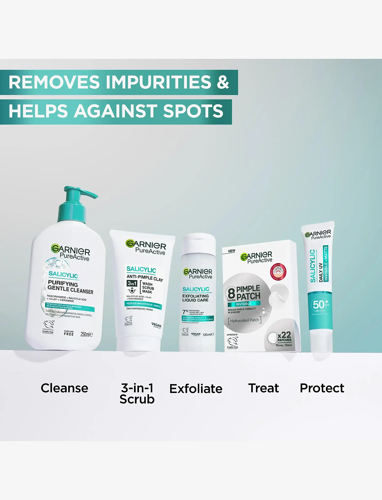 Garnier - Garnier PureActive Salicylic 3in1 Anti-Pimple Clay Cleanser for impure skin 150 ml - puhdistusgeelit - no colour - 4