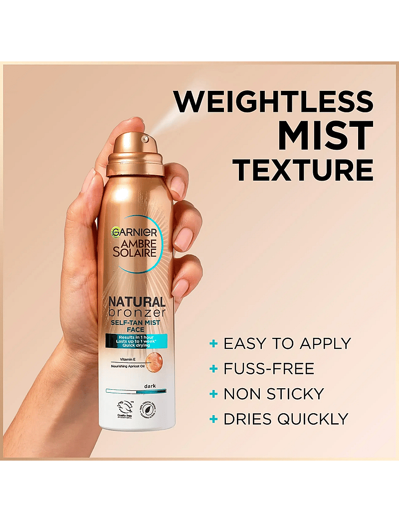Garnier - Garnier Ambre Solaire Natural Bronzer Self-Tan Mist Face for normal skin Dark 75 ml - isepruunistavad spreid - dark - 4