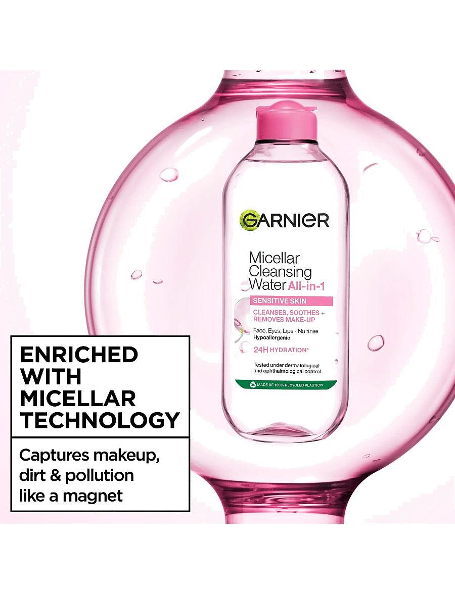 Garnier - Garnier Micellar Cleansing Water All-in-1 for Normal & Sensitive skin 400 ml - micellärvatten - no colour - 2