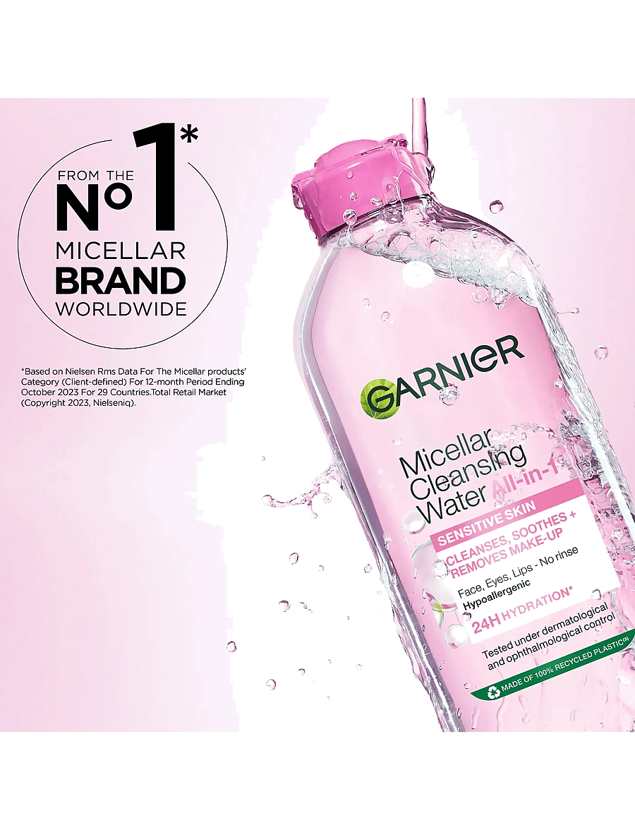 Garnier - Garnier Micellar Cleansing Water All-in-1 for Normal & Sensitive skin 400 ml - micellärvatten - no colour - 4