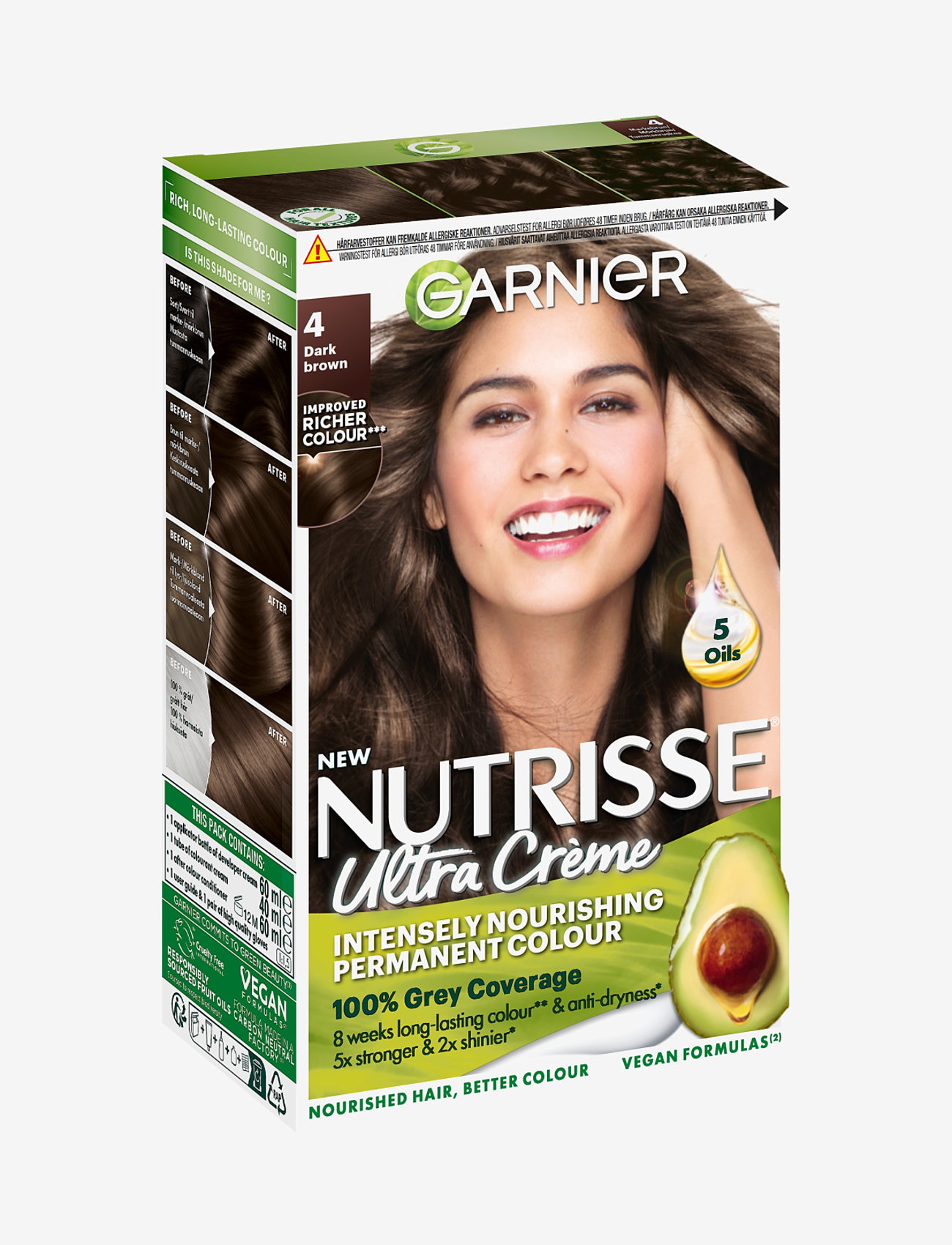 Garnier - Garnier Nutrisse Ultra Crème 4.0 Dark Brown - laveste priser - 4.0 dark brown - 1