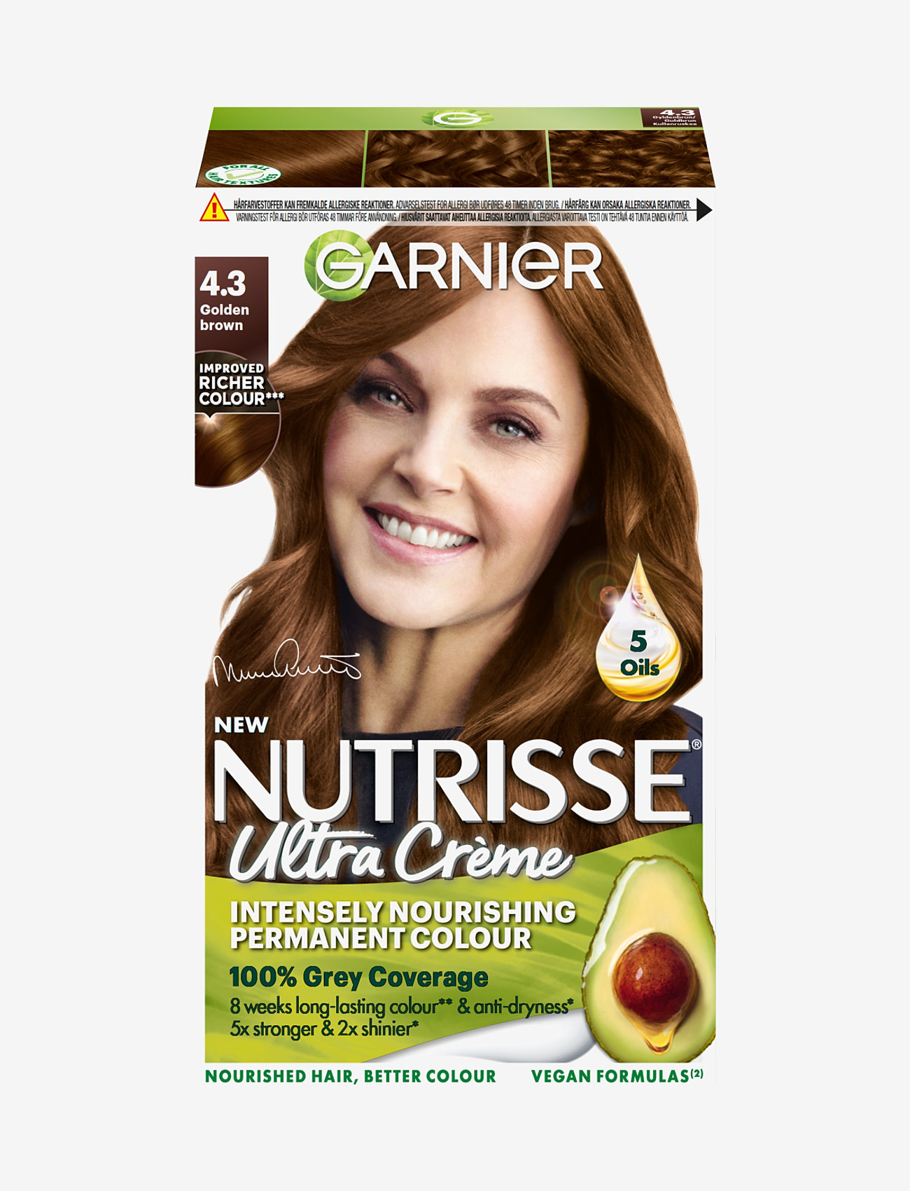 Garnier Garnier Nutrisse Ultra Crème 4.3 Golden Brown - Garnier - 4.3 GOLDEN BROWN / clear