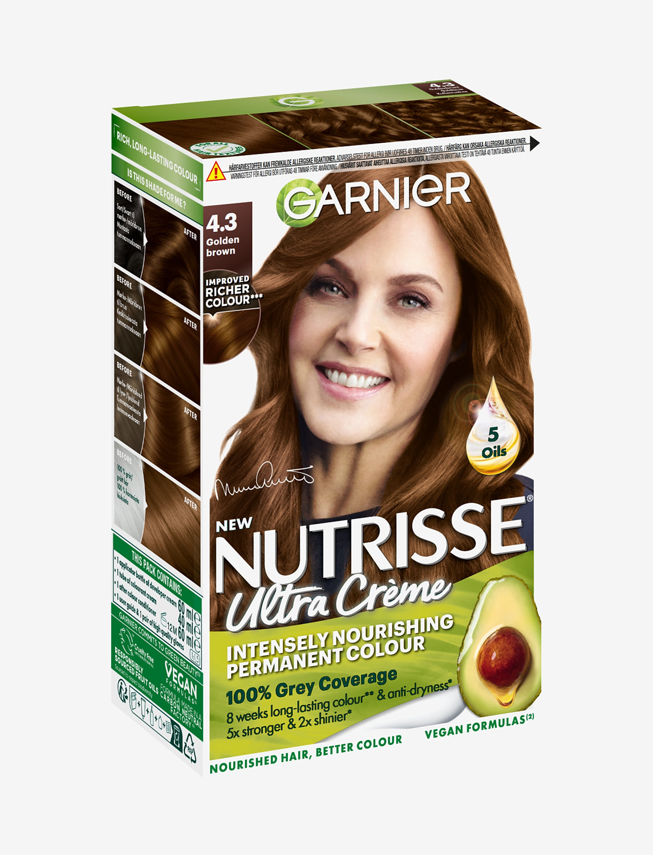 Garnier - Garnier Nutrisse Ultra Crème 4.3 Golden Brown - de laveste prisene - 4.3 golden brown - 1
