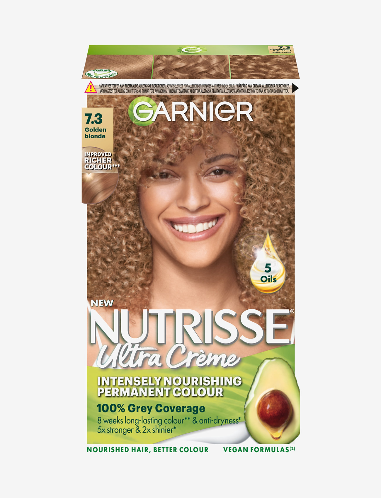 Garnier Garnier Nutrisse Ultra Crème 7.3 Golden Blonde - Skönhet - 7.3 GOLDEN BLONDE / clear