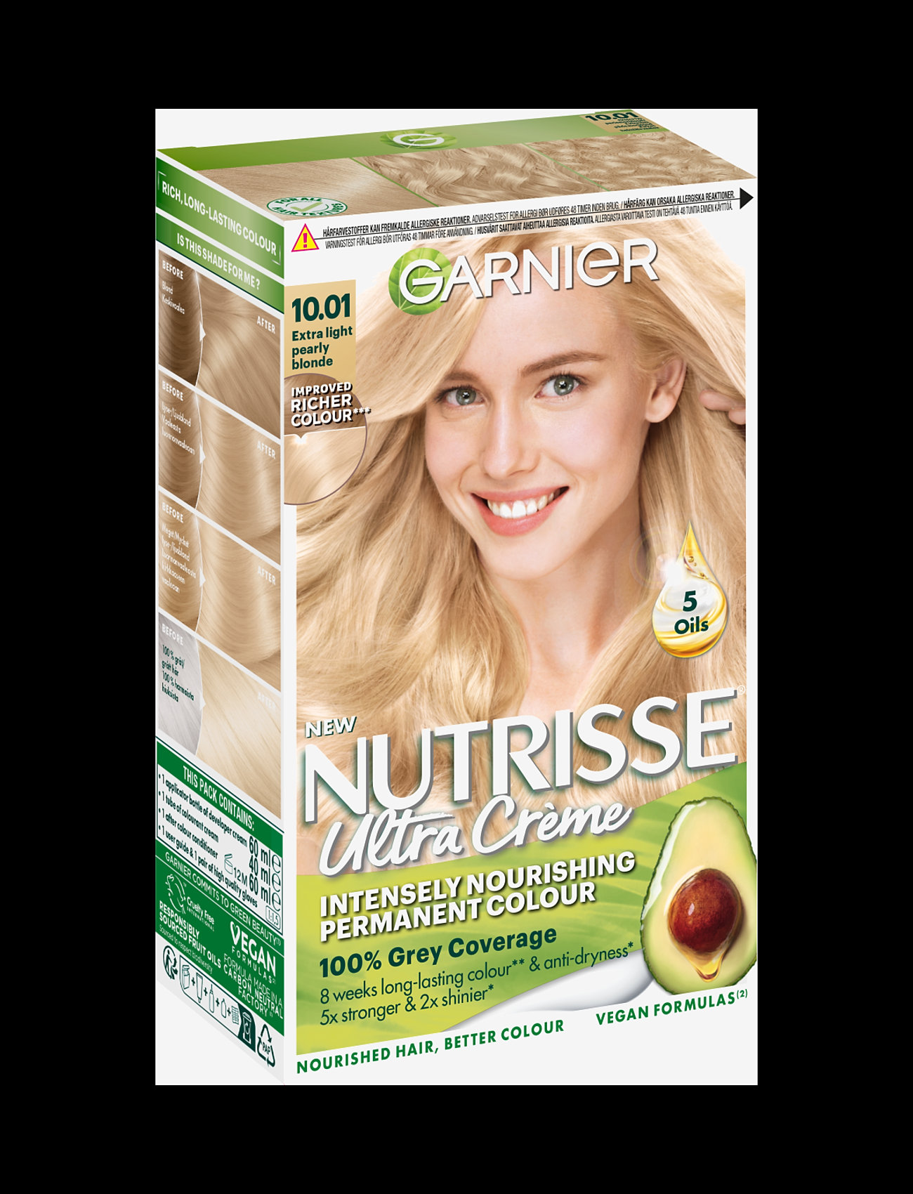 Garnier - Garnier Nutrisse Ultra Crème 10.1 Extra Light Pearly Blonde - permanent hårfärg - 10.1 extra light pearly blonde - 1