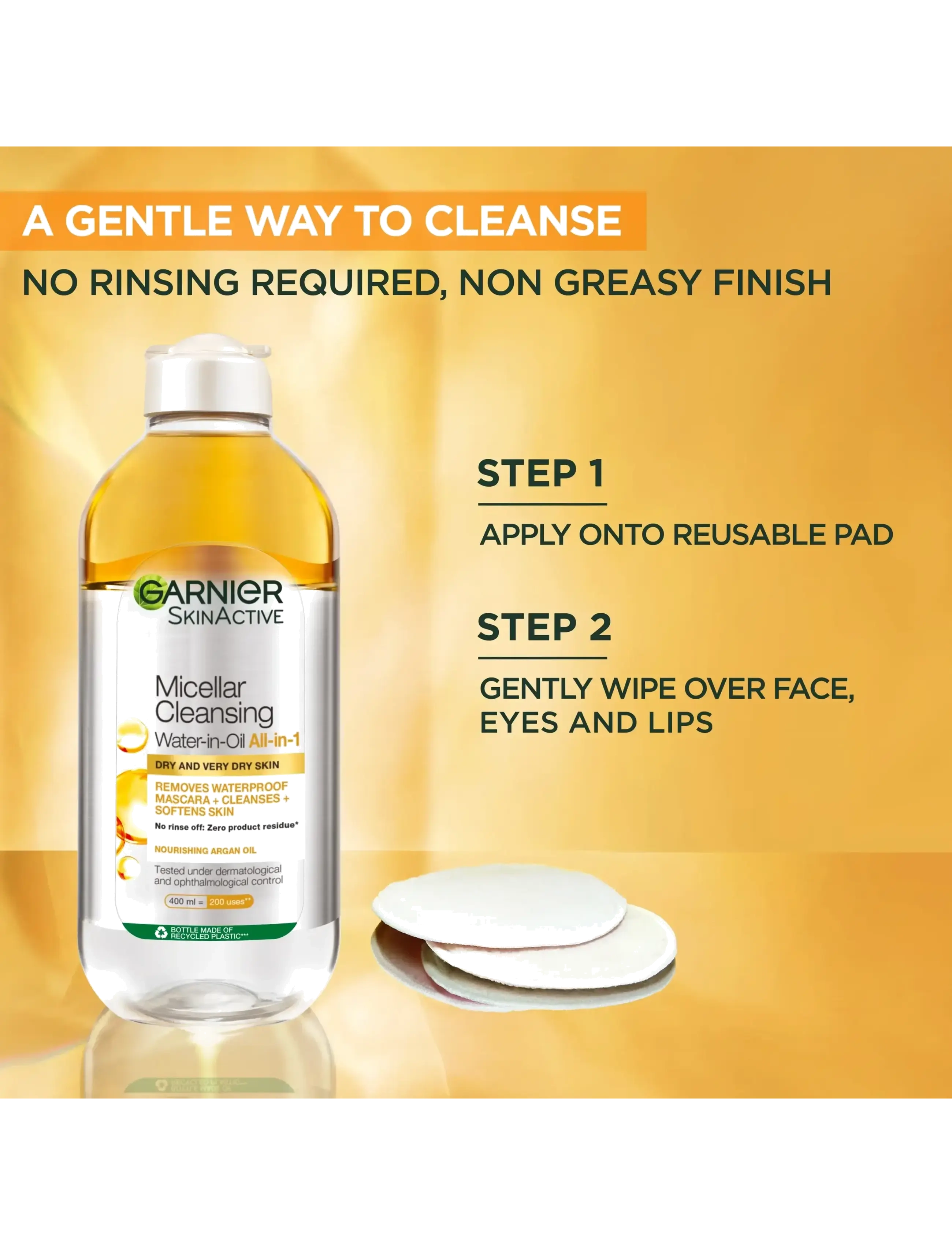 Garnier - Garnier Micellar Cleansing Water-in Oil All-in-1 for very dry skin 400 ml - micellar water - no colour - 5