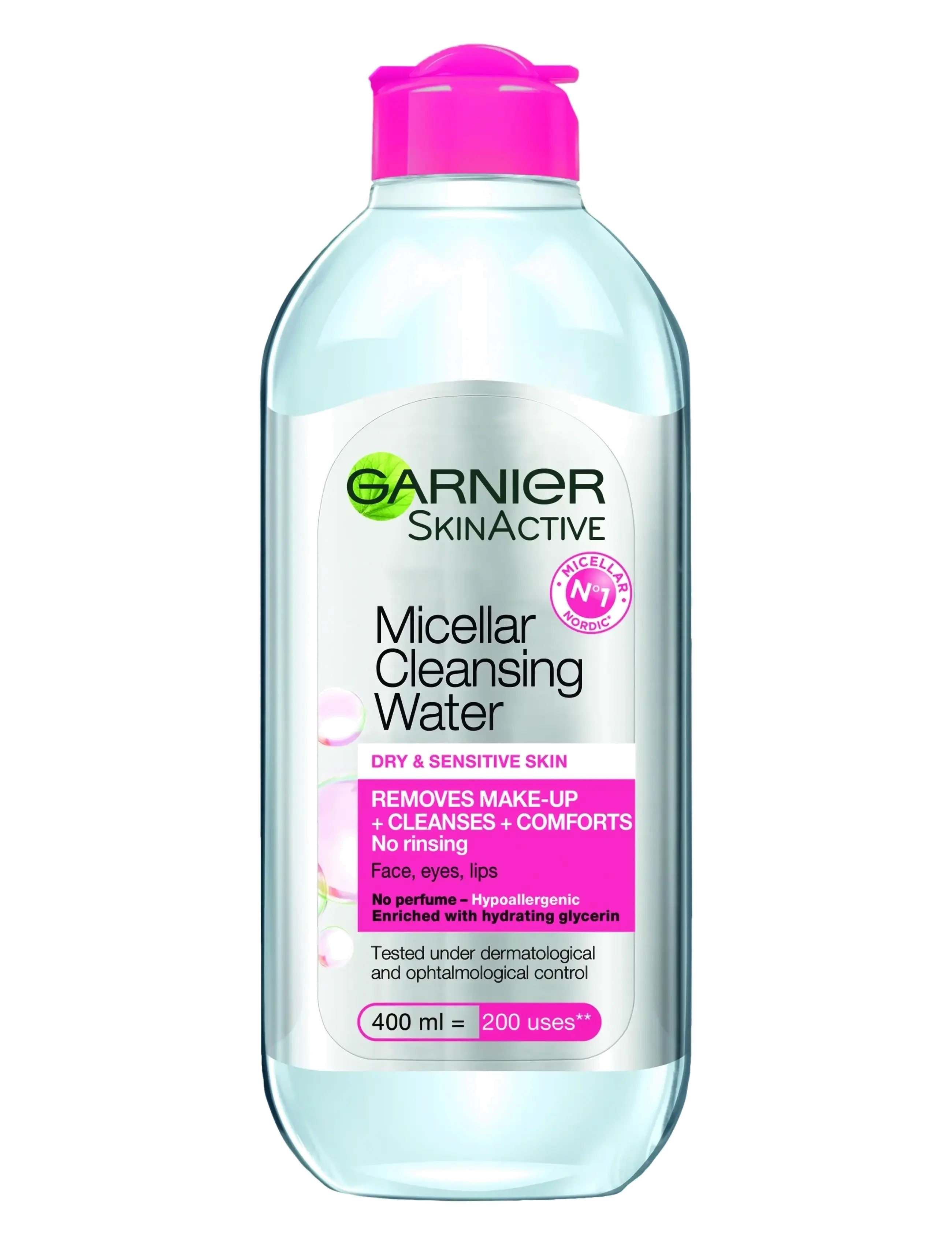 Garnier Garnier SkinActive Micellar Cleansing Water for dry and sensitive skin 400 ml - Hudpleje - NO COLOUR / undefined