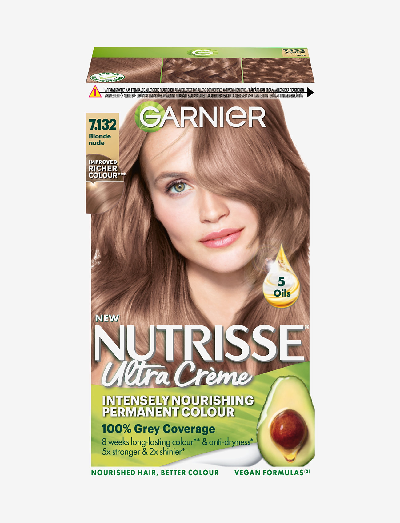 Garnier Garnier Nutrisse Ultra Crème 7.132 Nude Dark Blonde - Skönhet - 7.132 NUDE DARK BLONDE / clear