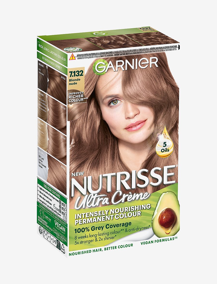 Garnier - Garnier Nutrisse Ultra Crème 7.132 Nude Dark Blonde - varanlegir hárlitir - 7.132 nude dark blonde - 1