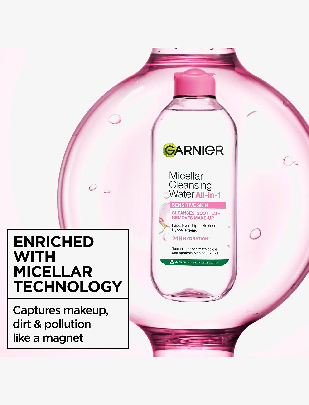 Garnier - Garnier Micellar Cleansing Water All-in-1 for Normal & Sensitive skin 700 ml - micellært vann - no colour - 2