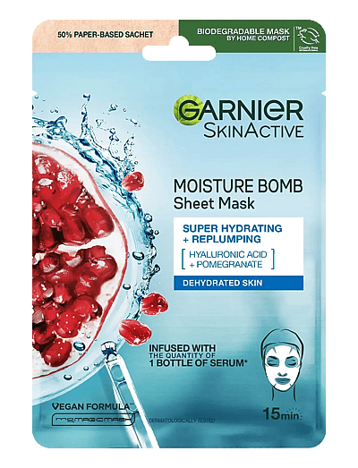 Garnier Skinactive Moisture Bomb Super Hydrating & Replumping Sheet Mask For Dehydrated Skin 28 G - Sheet Maske