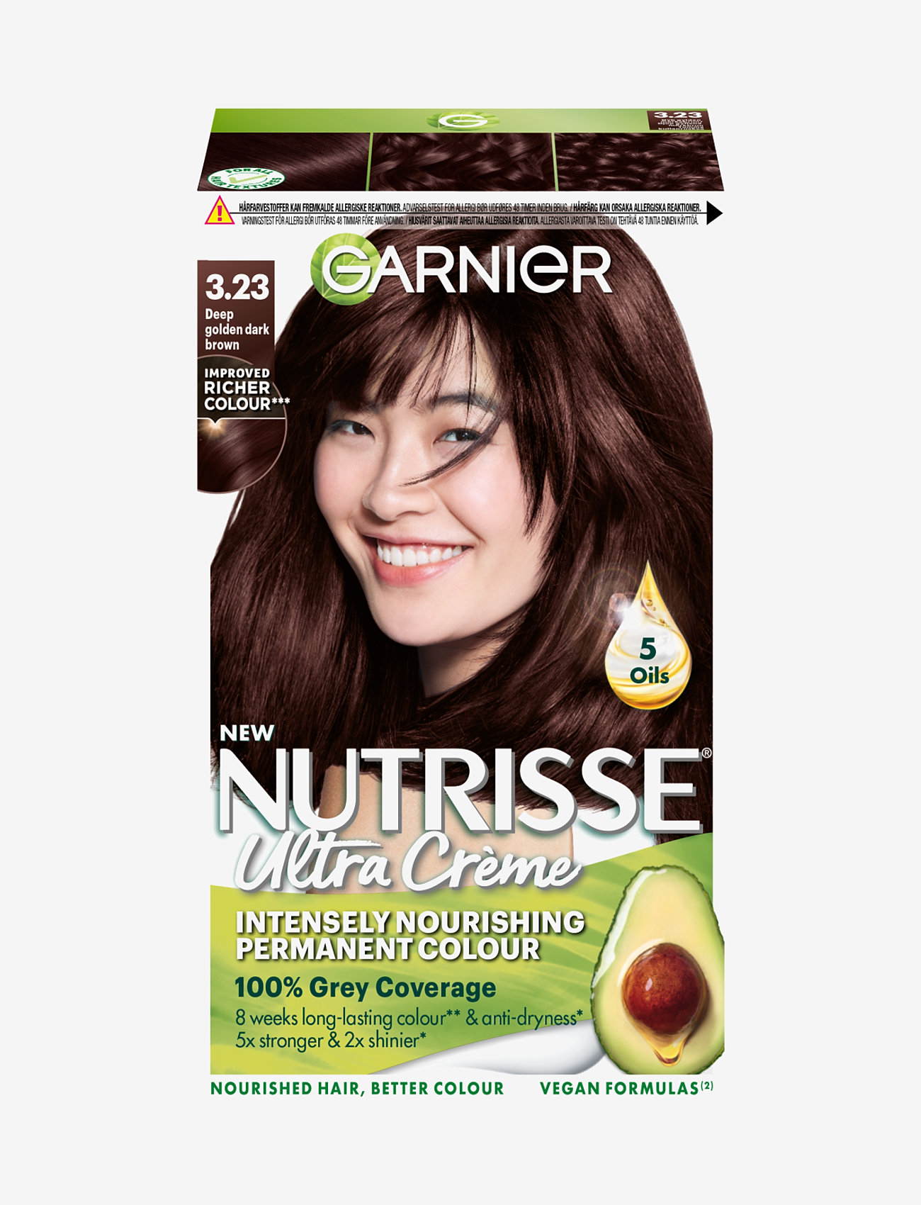 Garnier Garnier Nutrisse Ultra Crème 3.23 Deep Golden Dark Brown - Garnier - 3.23 DEEP GOLDEN DARK BROWN / clear