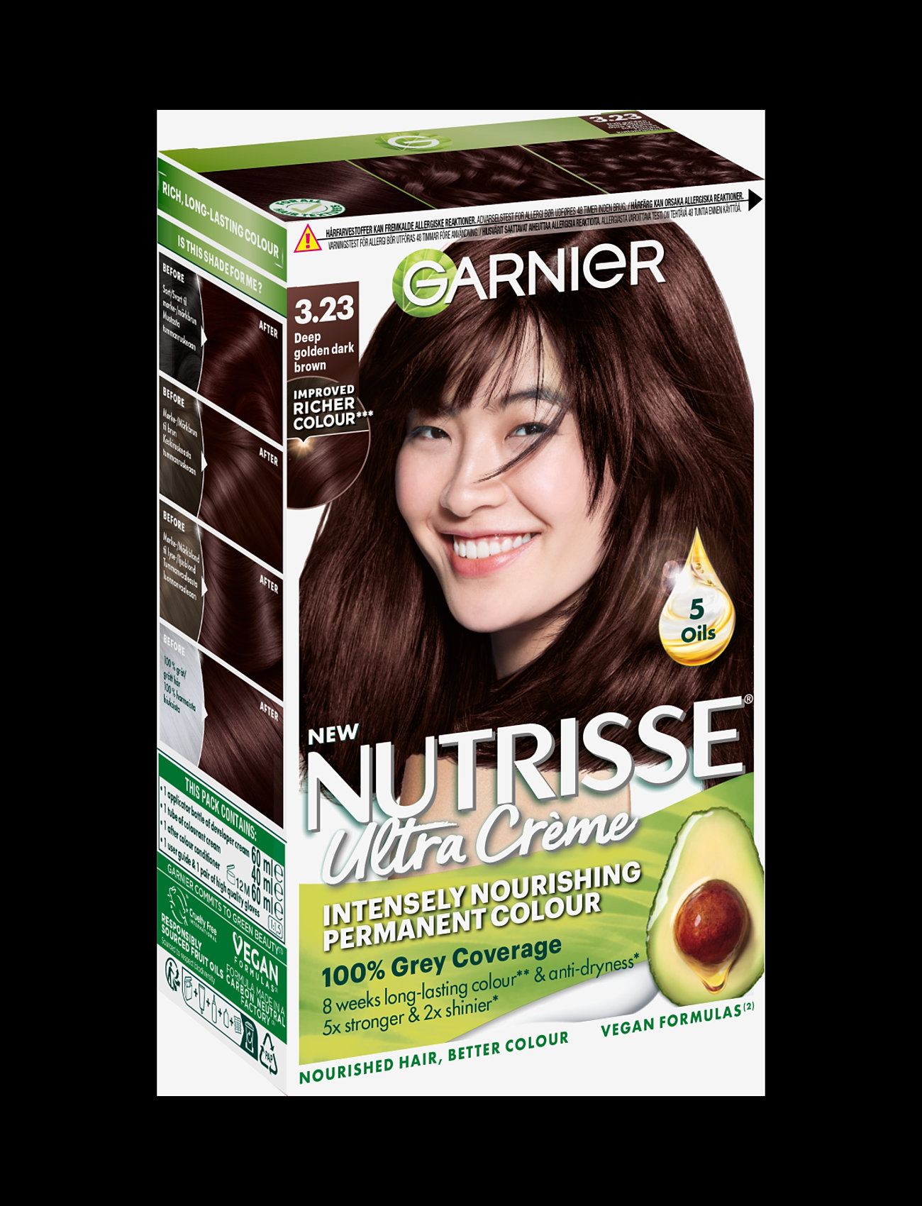 Garnier - Garnier Nutrisse Ultra Crème 3.23 Deep Golden Dark Brown - laveste priser - 3.23 deep golden dark brown - 1