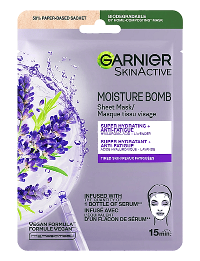 Garnier Skinactive Moisture Bomb Super Hydrating & Anti-Fatigue Sheet Mask For Tired Skin 28 G - Sheet Maske