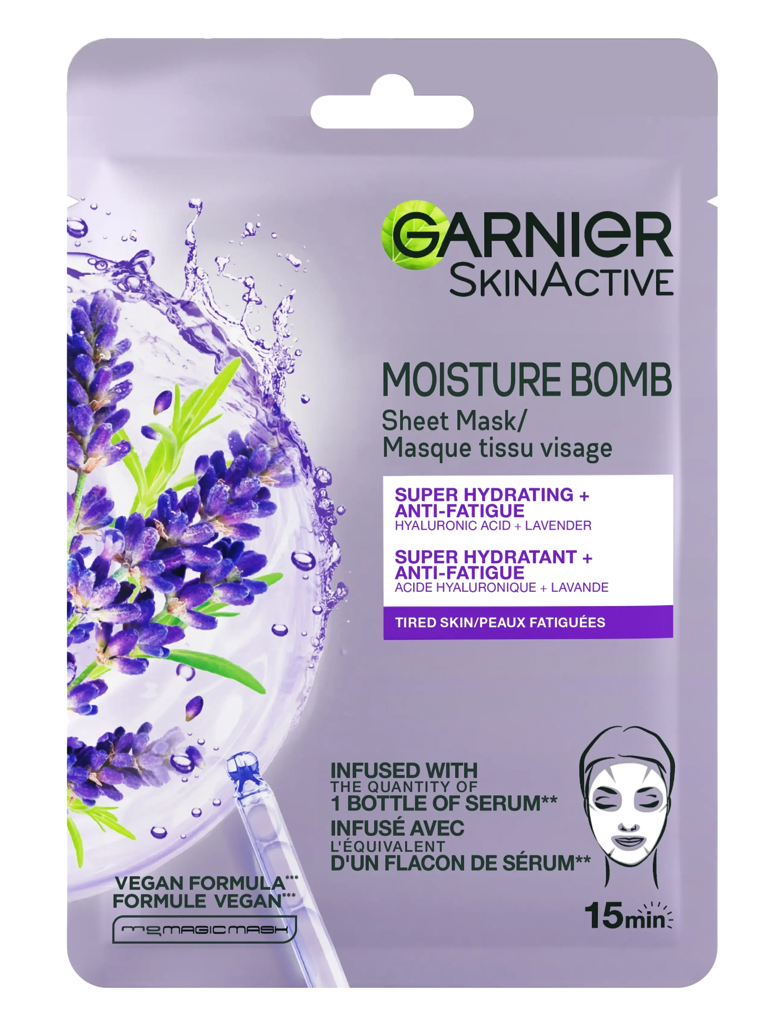 Garnier Garnier SkinActive Moisture Bomb Super Hydrating & Anti-Fatigue Sheet Mask for tired skin 28 g - Hudvård - NO COLOUR / undefined