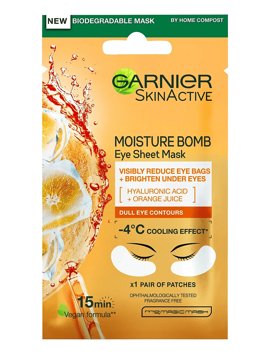 Garnier - Garnier SkinActive Moisture Bomb Hyaluronic Acid + Orange Juice Eye Sheet Mask 6 g - no colour - 0