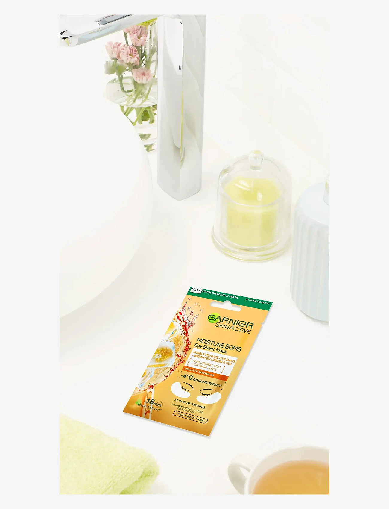 Garnier - Garnier SkinActive Moisture Bomb Hyaluronic Acid + Orange Juice Eye Sheet Mask 6 g - sheet masks - no colour - 1