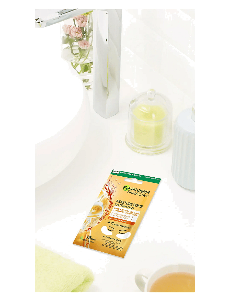 Garnier - Garnier SkinActive Moisture Bomb Hyaluronic Acid + Orange Juice Eye Sheet Mask 6 g - no colour - 1