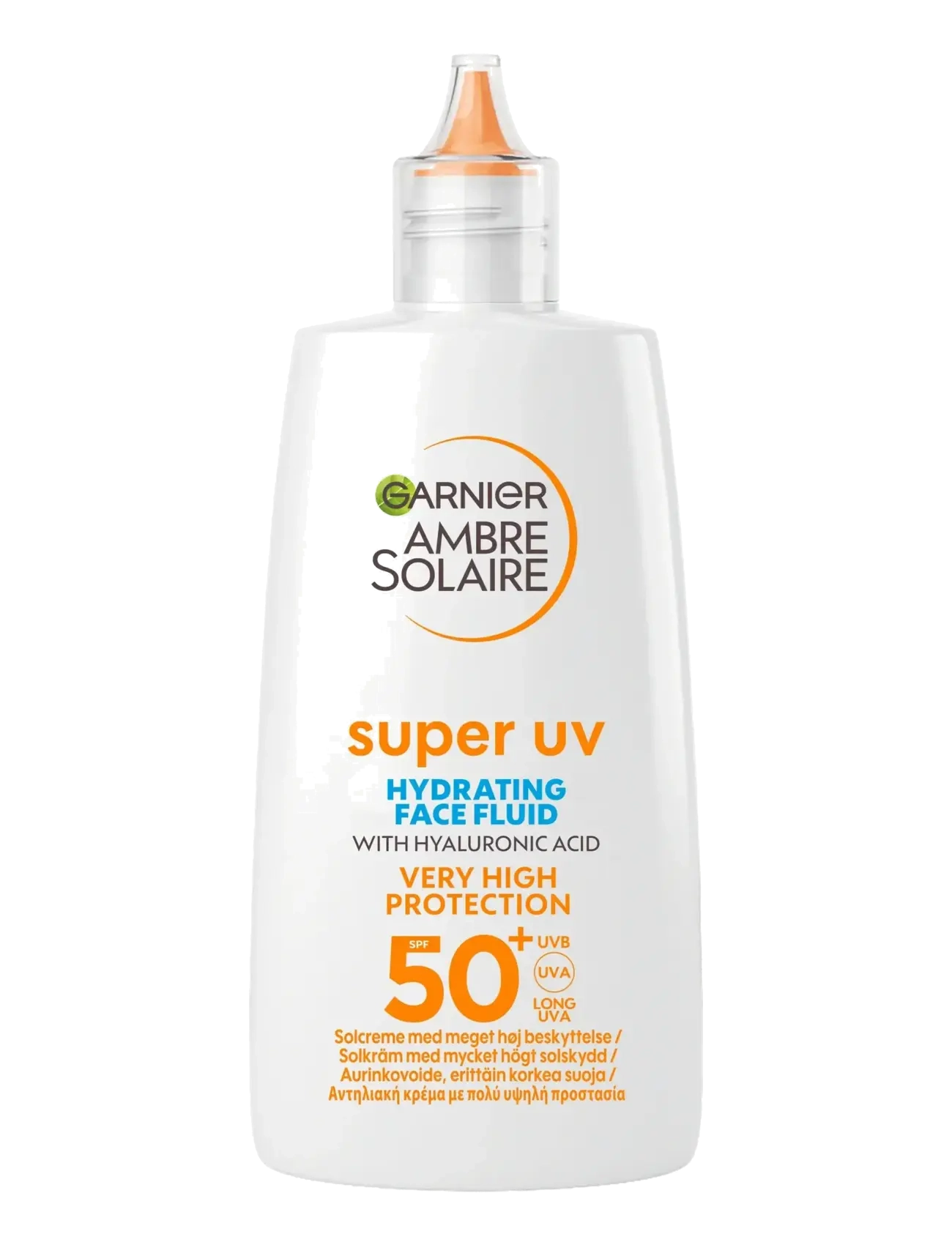 Garnier Garnier Ambre Solaire Super UV Hyaluronic Acid Hydrating Fluid SPF50+ for normal skin 40 ml - Solprodukter - NO COLOUR / undefined