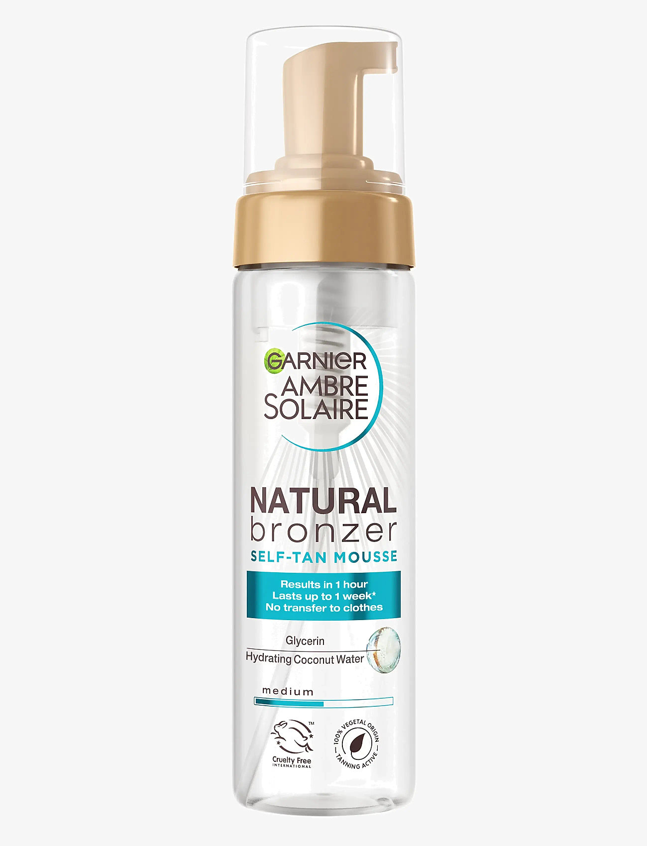 Garnier - Ambre Solaire Natural Bronzer Self Tan Mousse 200ml - mousser - clear - 0