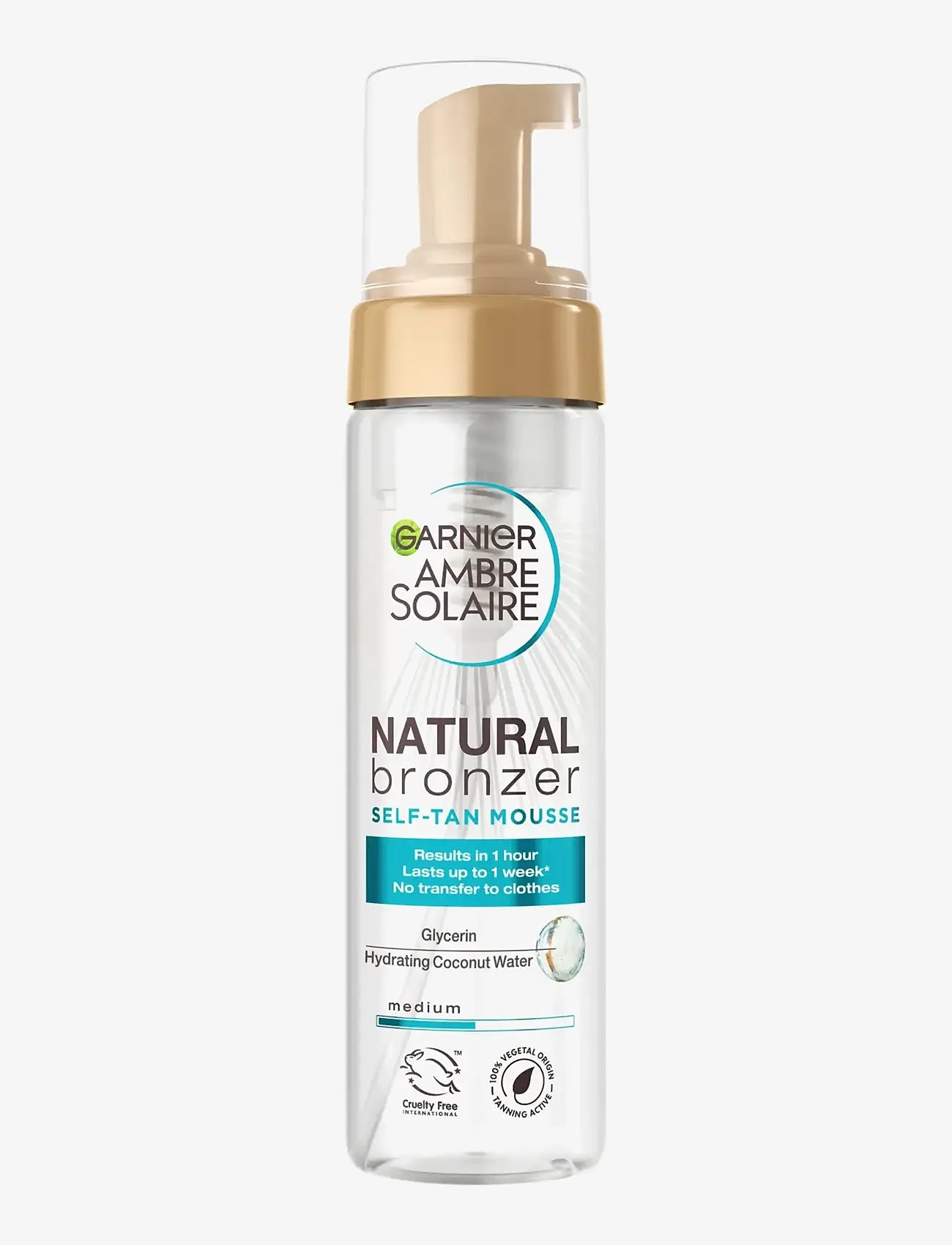 Garnier - Garnier Ambre Solaire Natural Bronzer Self-Tan Mousse for normal skin Medium 200 ml - froða - medium - 0