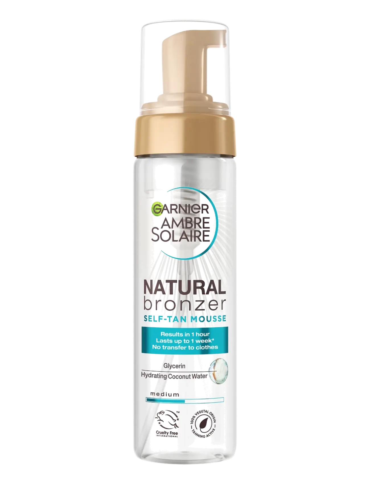 Garnier Garnier Ambre Solaire Natural Bronzer Self-Tan Mousse for normal skin Medium 200 ml - Hudpleje - MEDIUM / clear
