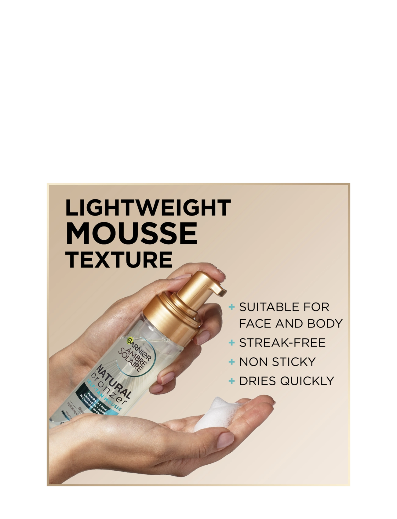 Garnier - Garnier Ambre Solaire Natural Bronzer Self-Tan Mousse for normal skin Medium 200 ml - mousse - medium - 2