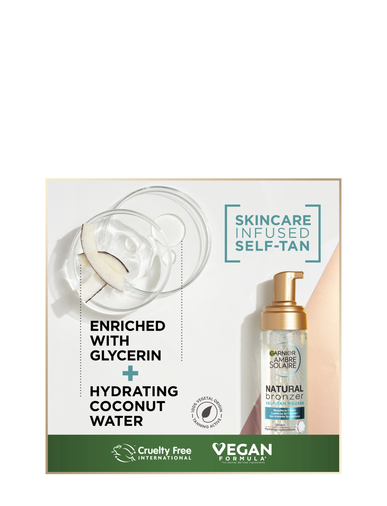 Garnier - Garnier Ambre Solaire Natural Bronzer Self-Tan Mousse for normal skin Medium 200 ml - mousse - medium - 3