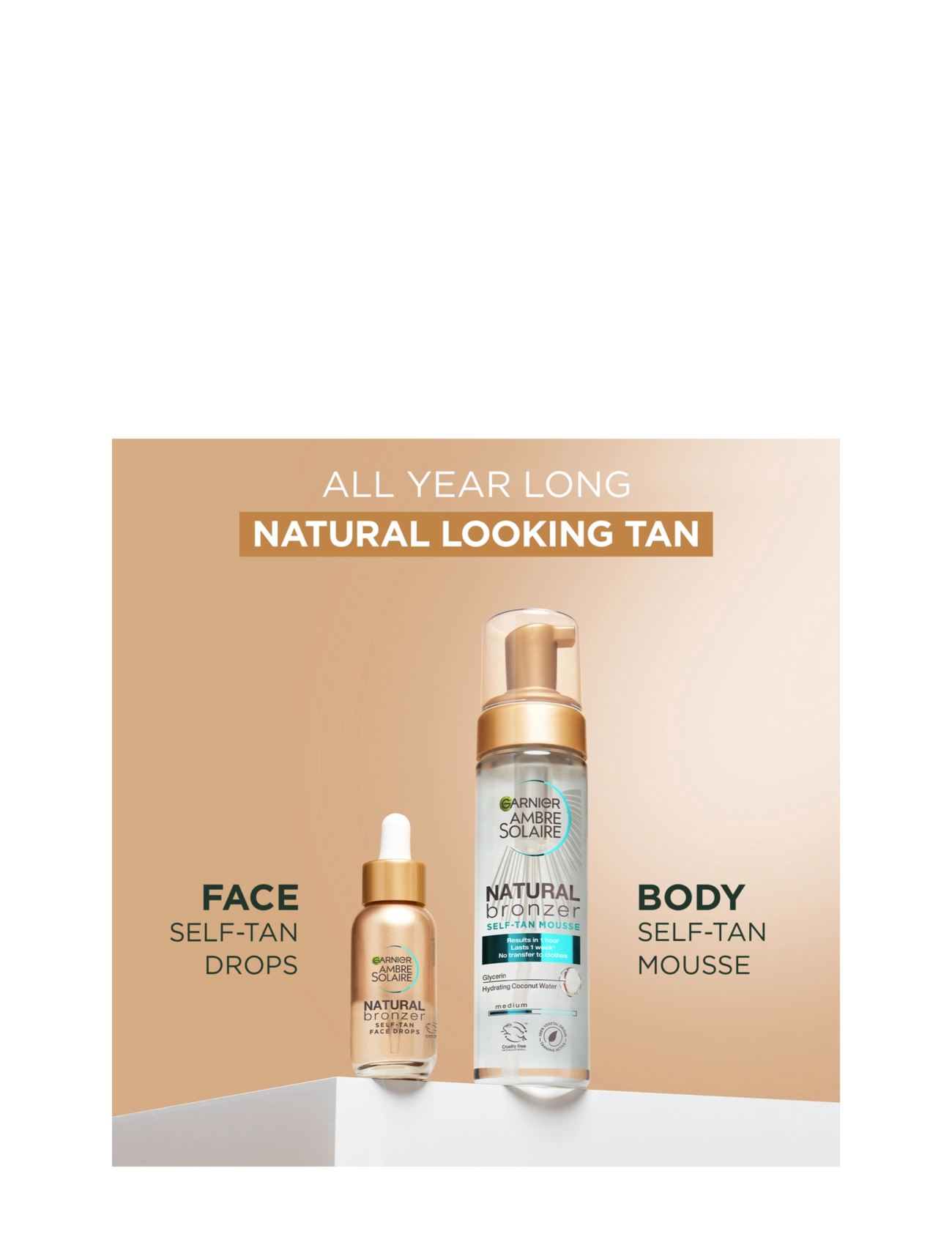 Garnier - Garnier Ambre Solaire Natural Bronzer Self-Tan Mousse for normal skin Medium 200 ml - mousse - medium - 5