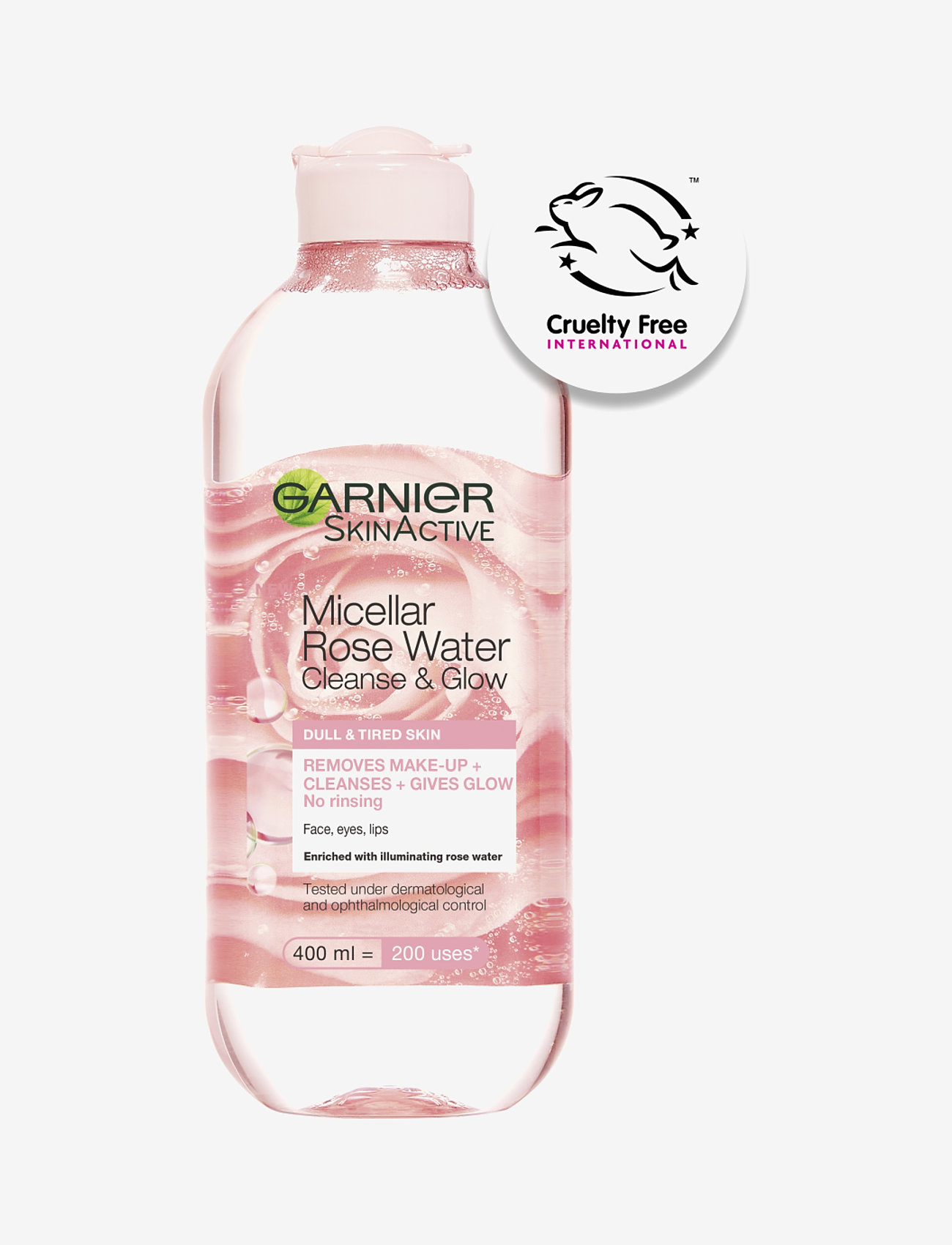Garnier - Micellar Rose Water Cleanse & Glow Tired & Dull skin - micellärvatten - no colour - 0