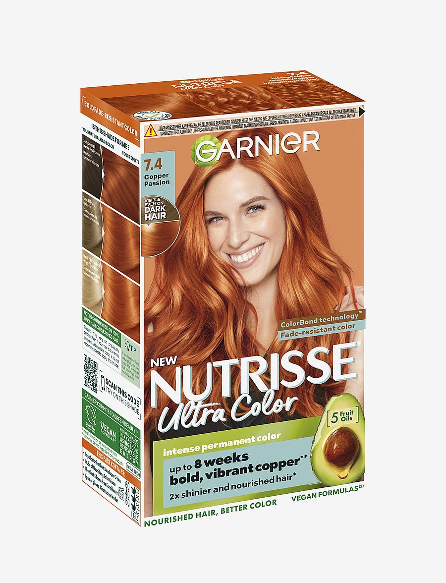 Garnier - Garnier, Nutrisse, Ultra Color, 7.40 Intens Kobber - püsijuuksevärvid - 7.40 intens kobber - 1