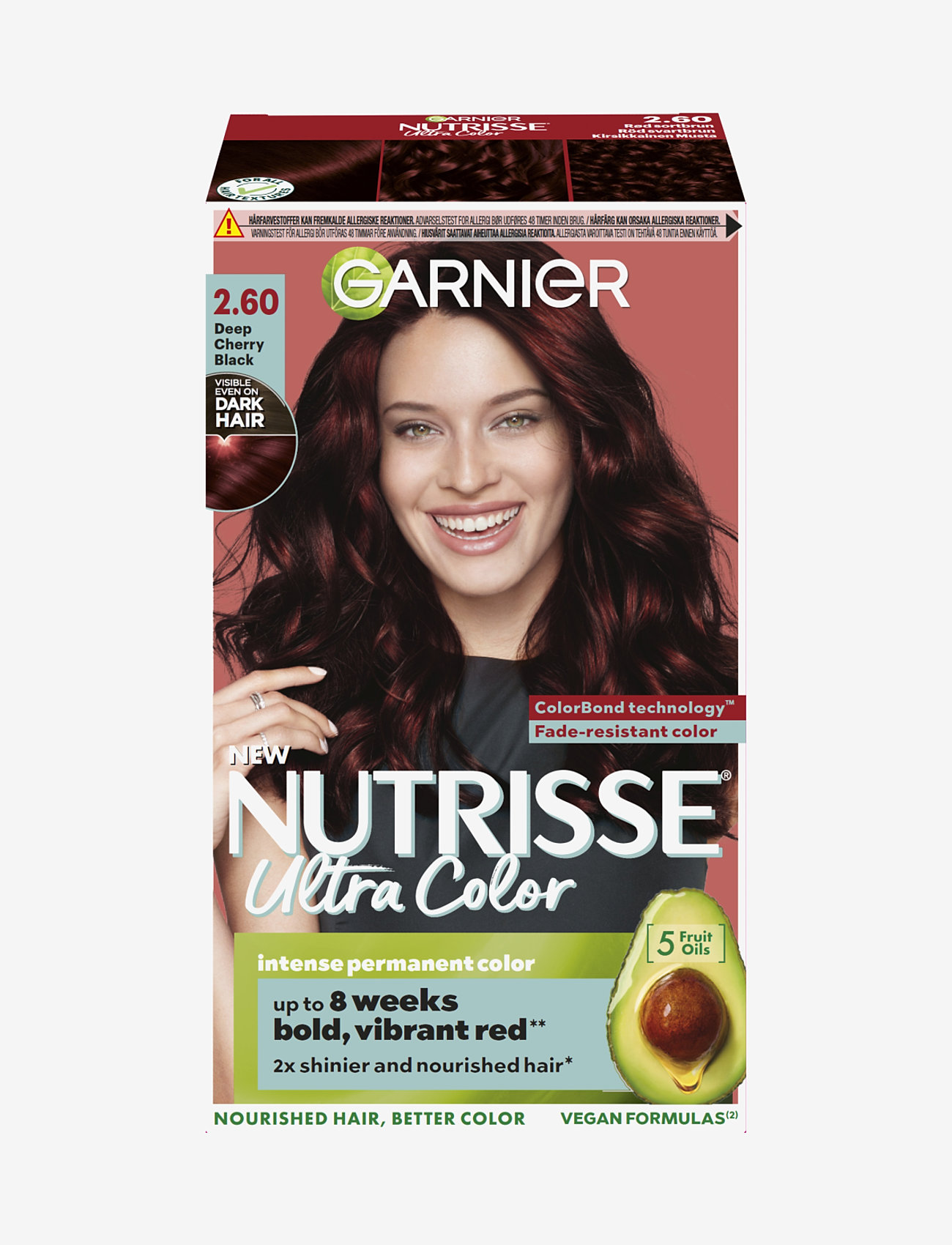 Garnier Garnier, Nutrisse, Ultra Color, 2.60 Deep Cherry Black - Hiusvärit - 2.60 DEEP CHERRY BLACK / clear