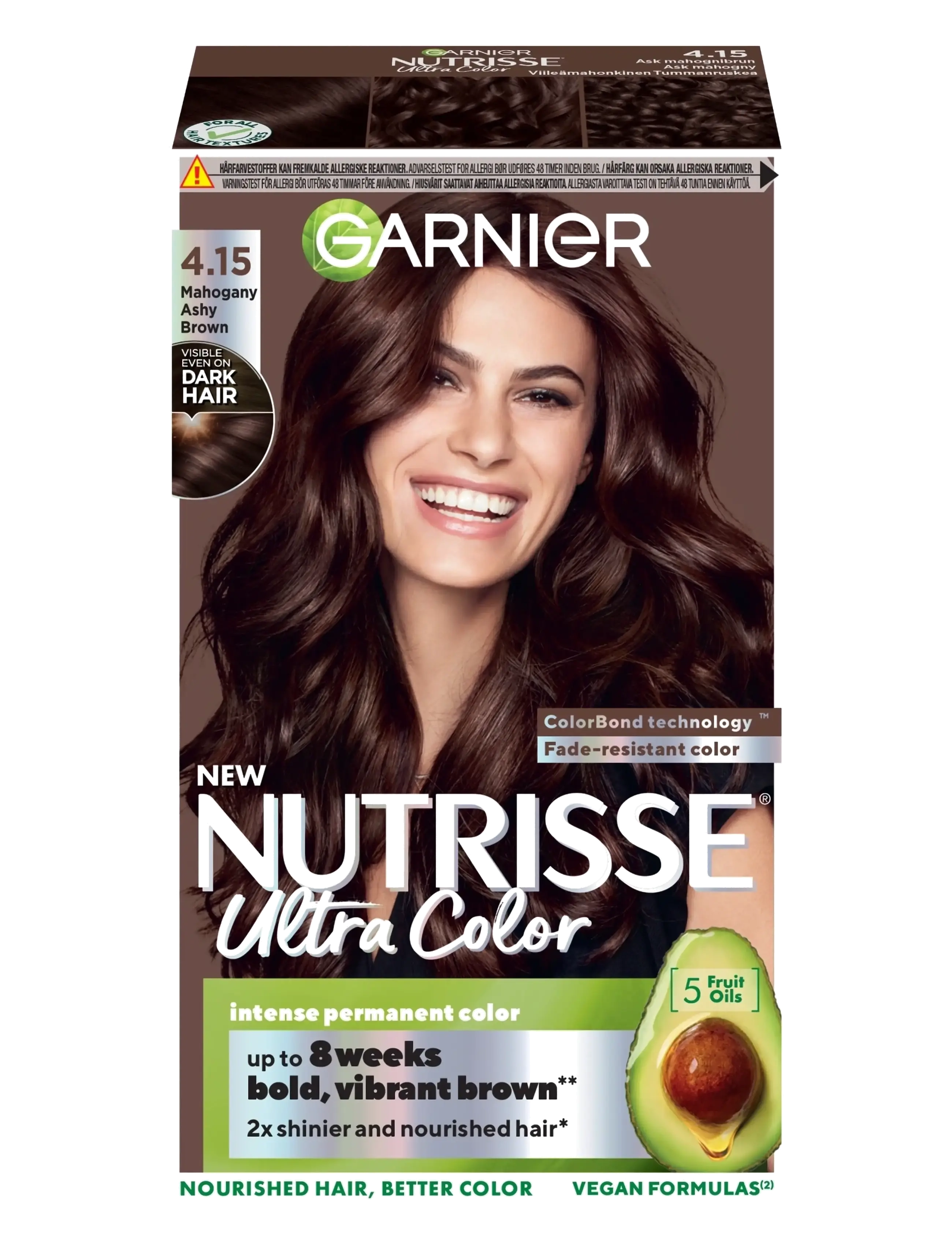 Garnier Garnier Nutrisse Ultra Color 4.15 Mahogany Ashy Brown - Garnier - CLEAR / undefined