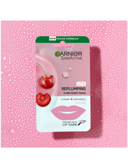 Garnier - Skin Active Lips Replumping 15min Cherry Sheet Mask - læbepleje - no colour - 4