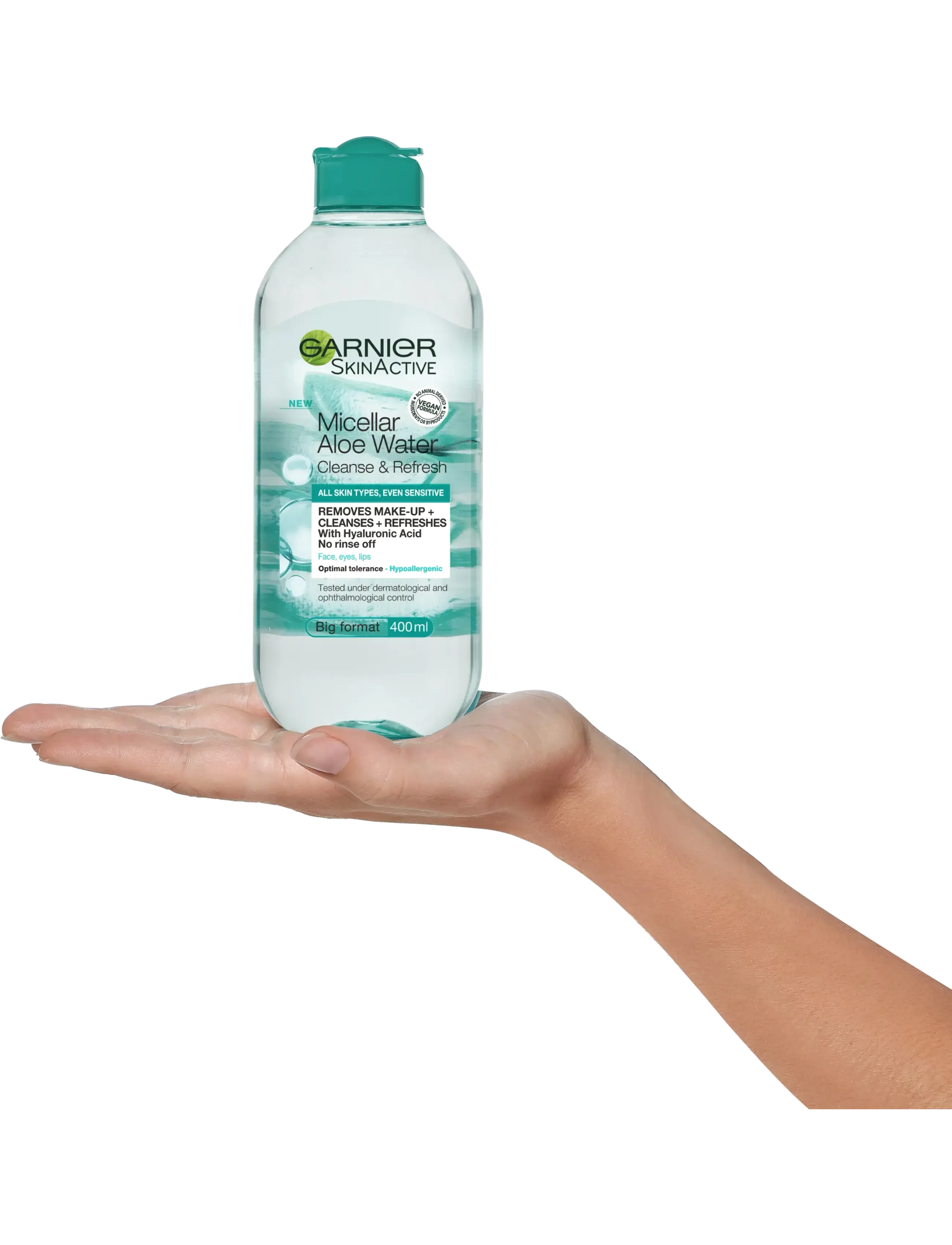Garnier - Garnier Micellar Cleansing Hyaluronic Aloe Water All-in-1 Cleanse & Refresh 400 ml - hreinsivatn - no colour - 2