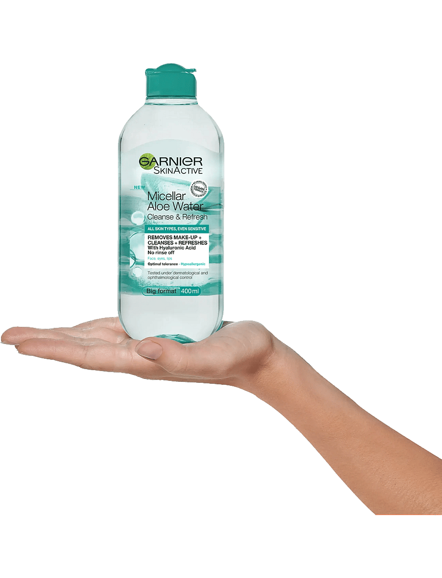 Garnier - Garnier Micellar Cleansing Hyaluronic Aloe Water All-in-1 Cleanse & Refresh 400 ml - mitsellaarveed - no colour - 2