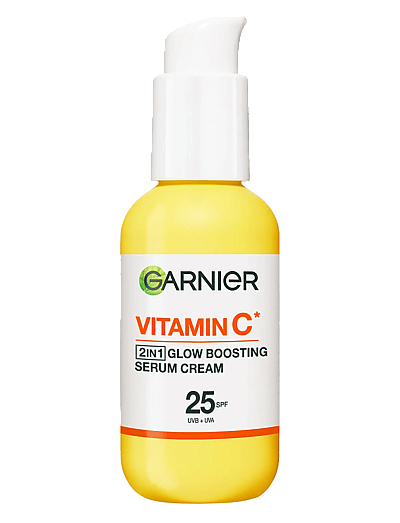 Garnier Vitamin C* 2in1 Glow Boosting Serum Cream Spf25 For Dull Skin 50 Ml - Serum