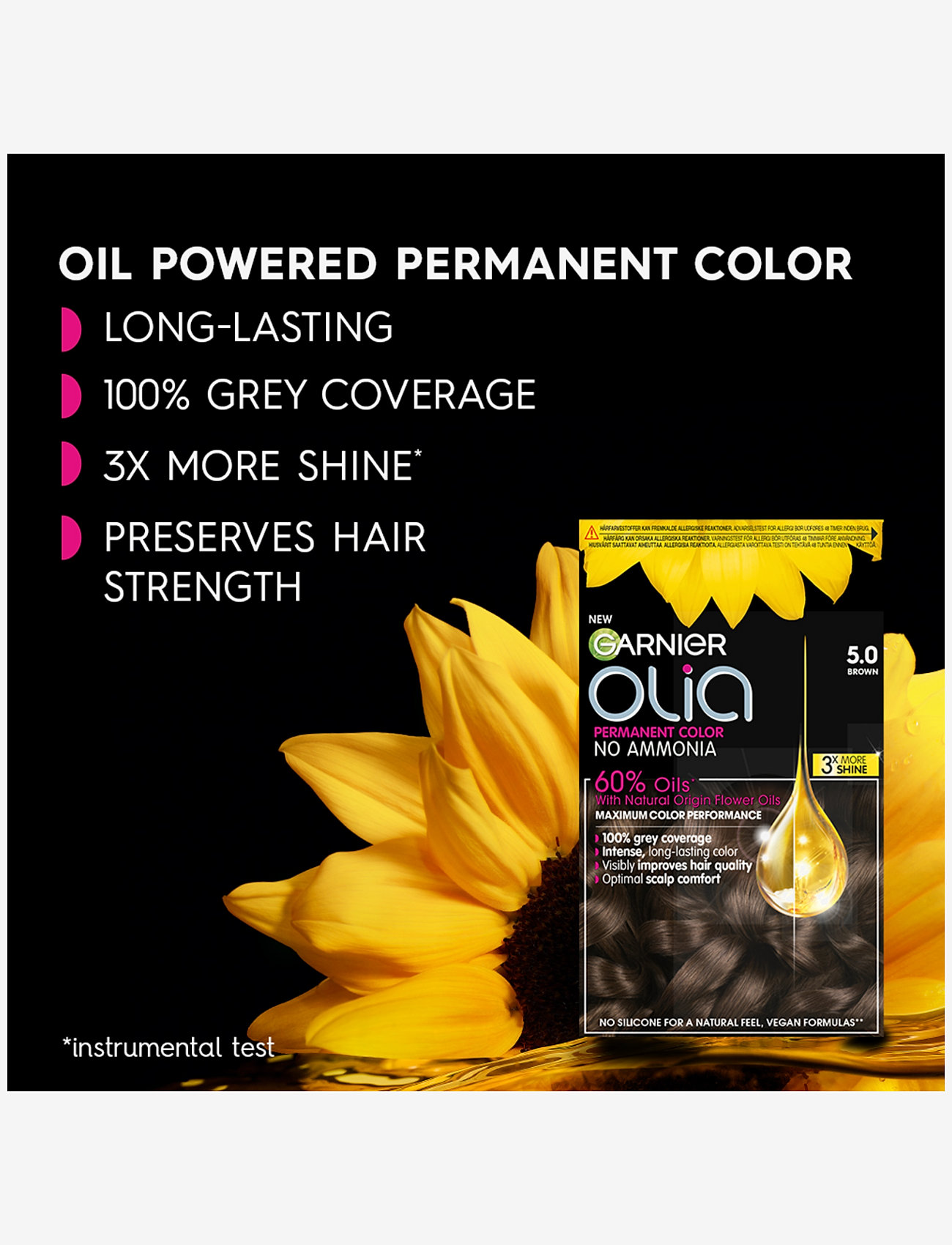 Garnier - Garnier Olia 5.3 Golden Brown - permanent hårfarve - golden brown - 4