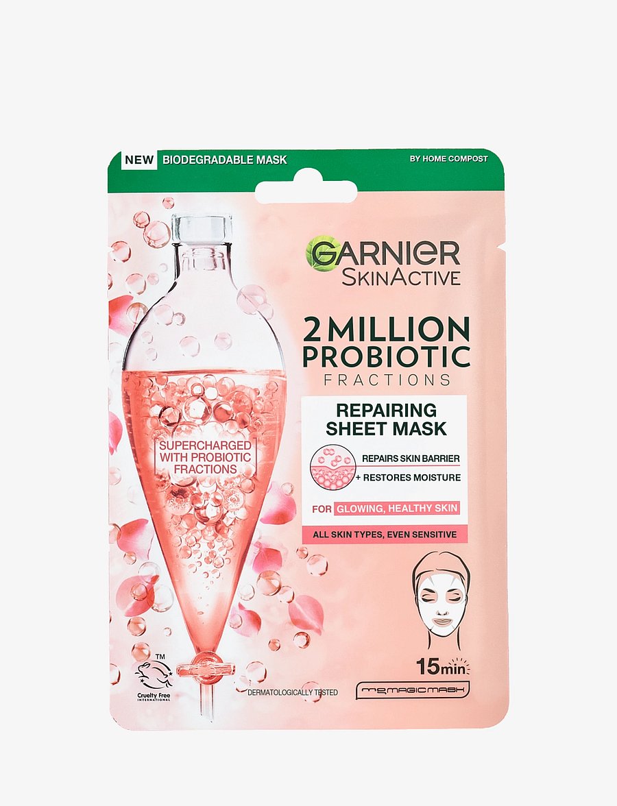 Garnier - 2 Million Probiotics Fractions Repairing Sheet Mask - no colour - 0