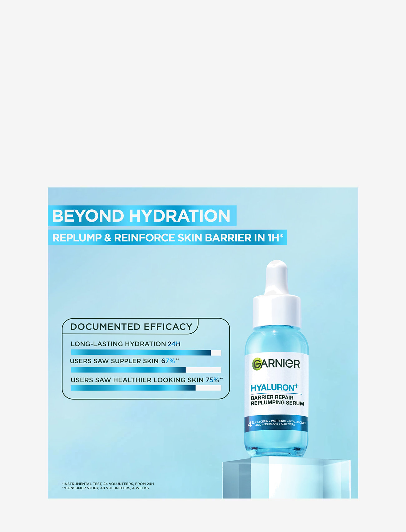 Garnier - Garnier SkinActive Hyaluronic Aloe Replumping Super Serum 30 ml - serum - no colour - 3