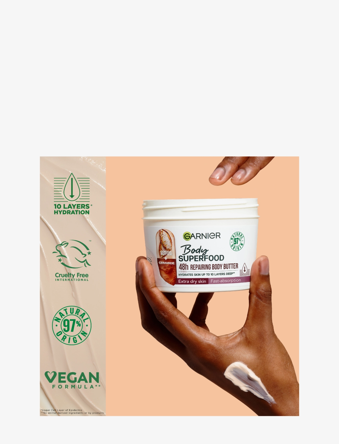 Garnier - Garnier Body Superfood  380ml - cocoa - 1