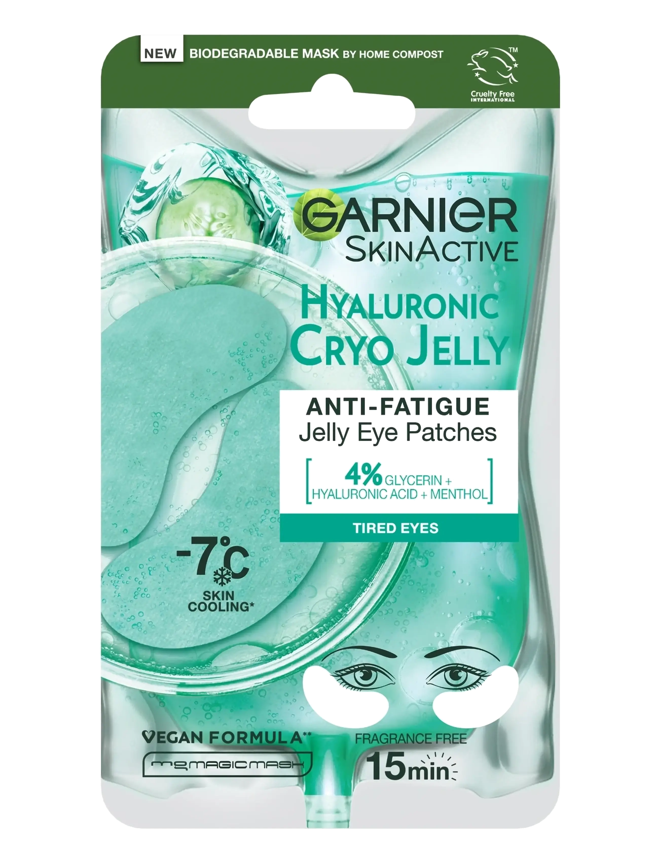 Garnier Garnier SkinActive Hyaluronic Cryo Jelly Eye Patches for tired eyes 6 g - Hudvård - CLEAR / undefined